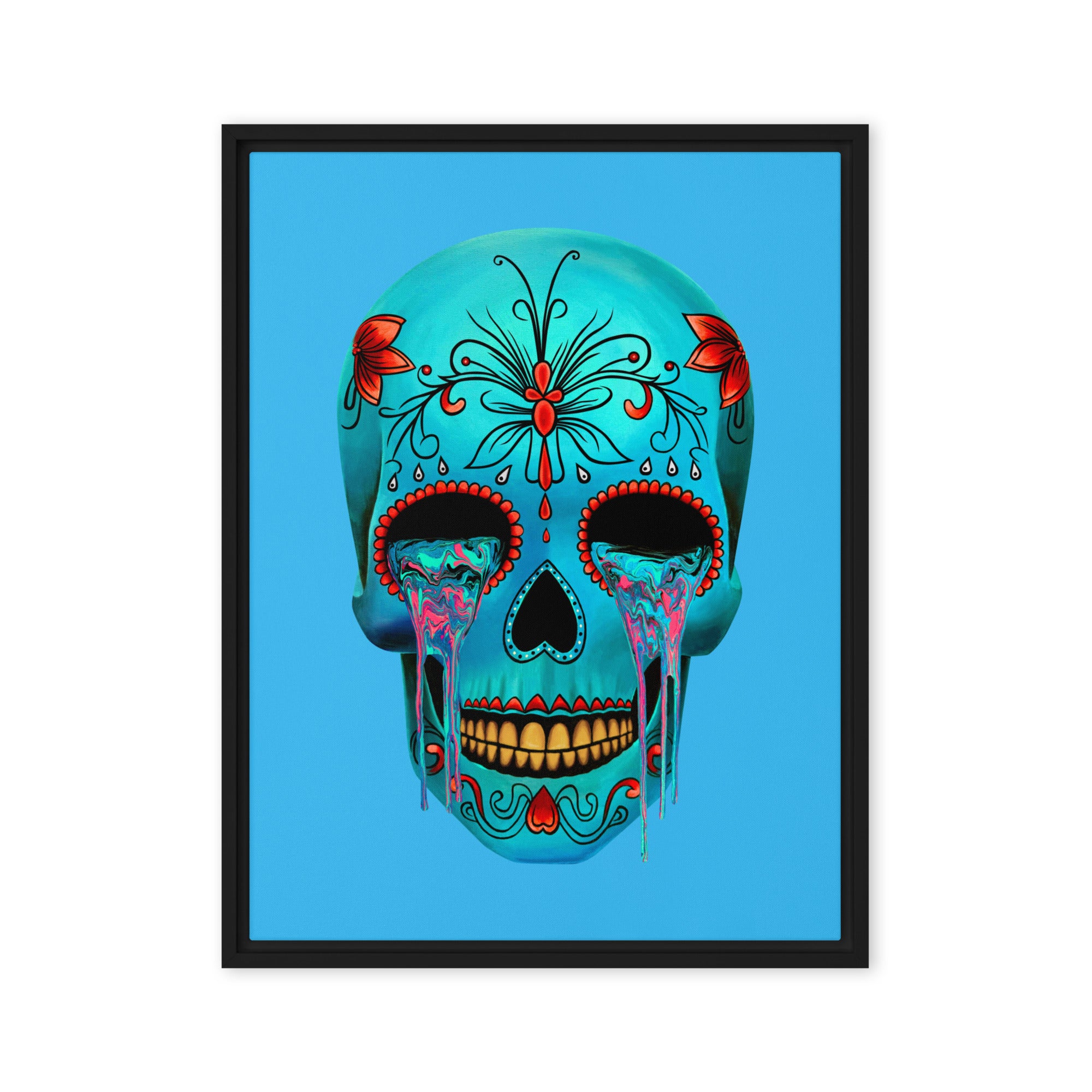 Día De Los Muertos 1 Framed Canvas Print – Chris Jacoub Art